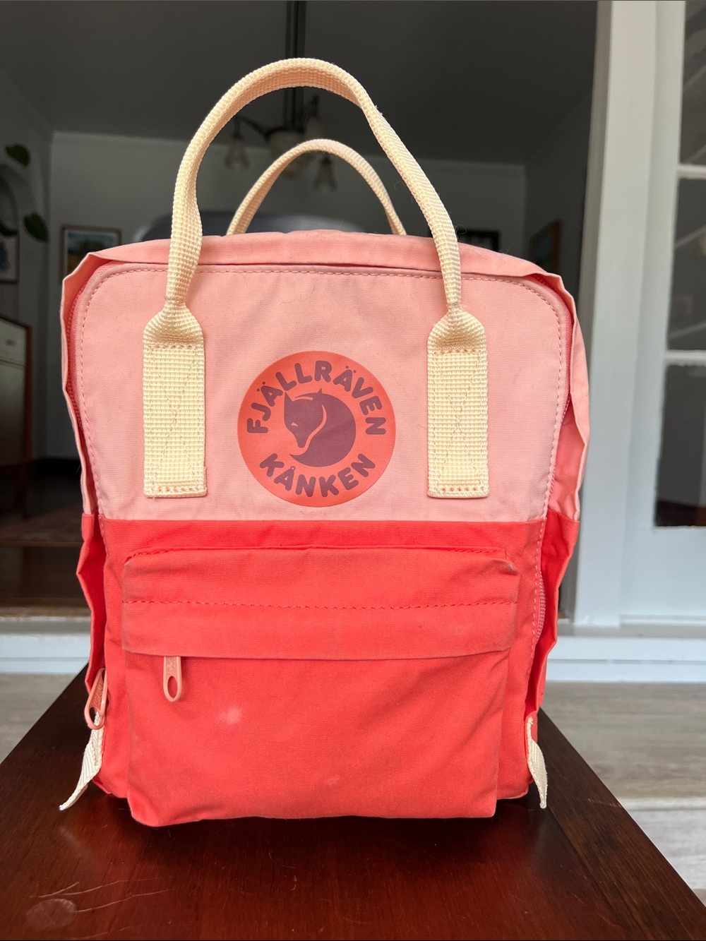 Fjällräven Kånken Art Mini Two-Tone Coral Backpack